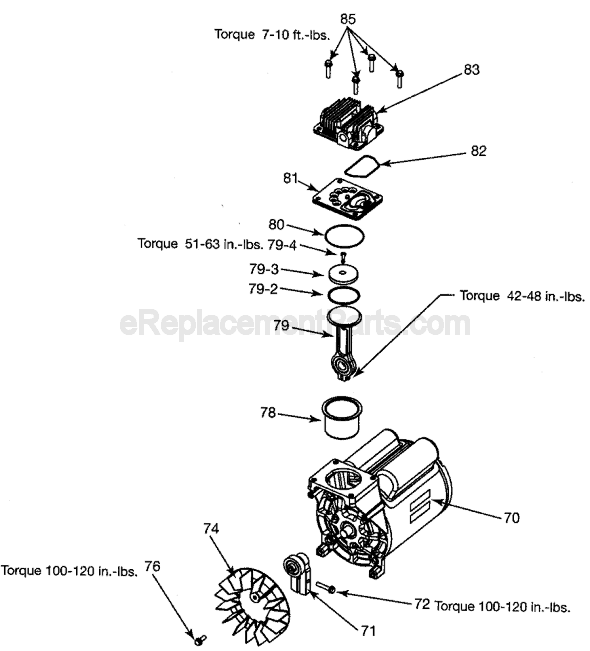 Page B Diagram and Parts List for CFFC350B Type 0 Porter Cable Compressor